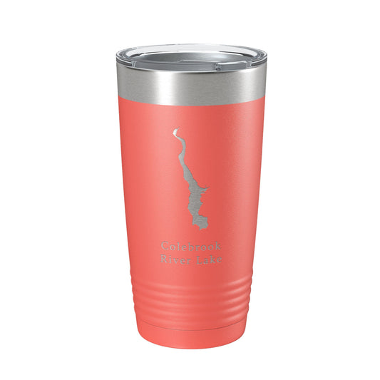 Colebrook River Lake Map Tumbler Travel Mug Insulated Laser Engraved Coffee Cup Connecticut Massachusetts 20 oz-20