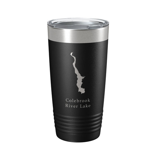 Colebrook River Lake Map Tumbler Travel Mug Insulated Laser Engraved Coffee Cup Connecticut Massachusetts 20 oz-0