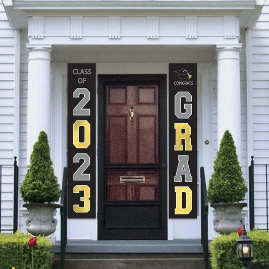 Decorative Grad 2023 Hanging Flags-0